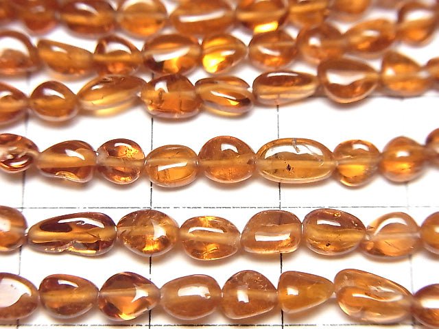 [Video] High Quality Hessonite Garnet AAA Small Nugget 1strand beads (aprx.15inch / 38cm)