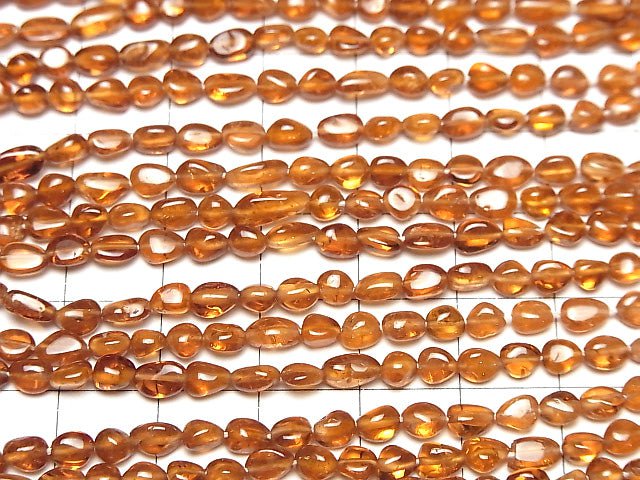 [Video] High Quality Hessonite Garnet AAA Small Nugget 1strand beads (aprx.15inch / 38cm)