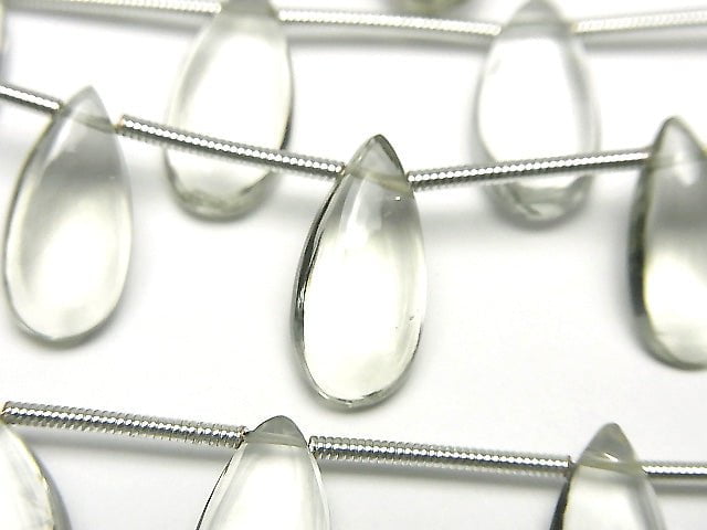 [Video]High Quality Green Amethyst AAA Pear shape (Smooth) 15x7mm 1strand (9pcs )