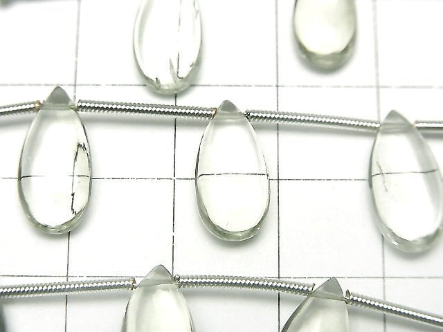 [Video]High Quality Green Amethyst AAA Pear shape (Smooth) 15x7mm 1strand (9pcs )