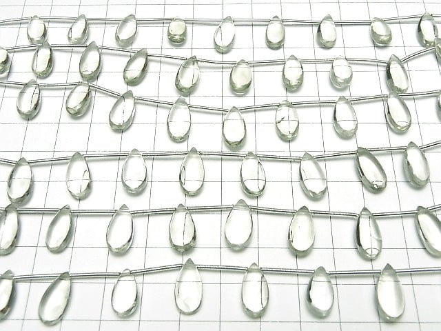 [Video]High Quality Green Amethyst AAA Pear shape (Smooth) 15x7mm 1strand (9pcs )