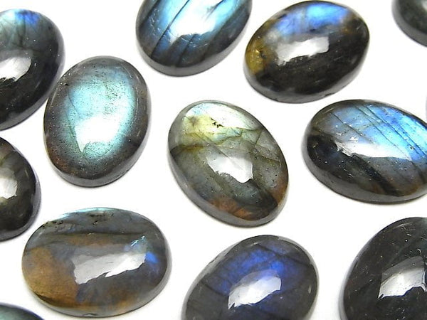 [Video] High Quality Labradorite AAA- Oval  Cabochon 20x15mm 2pcs