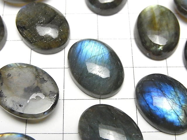 [Video] High Quality Labradorite AAA- Oval  Cabochon 20x15mm 2pcs