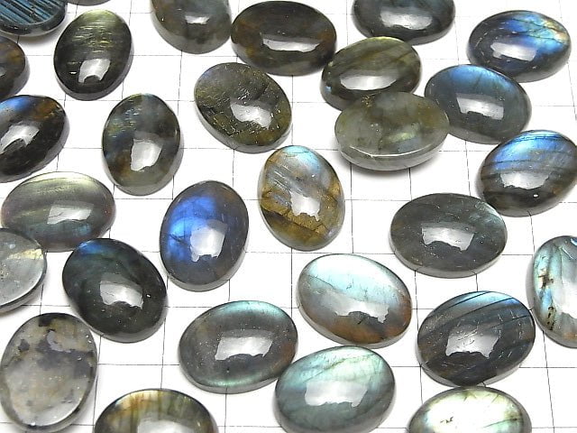 [Video] High Quality Labradorite AAA- Oval  Cabochon 20x15mm 2pcs