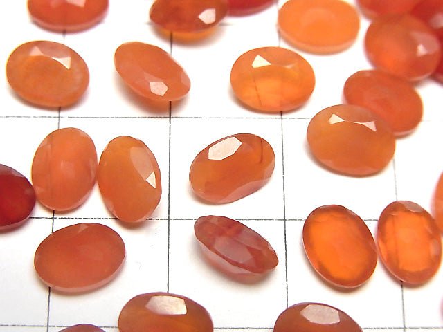 [Video]High Quality Carnelian AAA- Loose stone Oval Faceted 8x6mm 5pcs