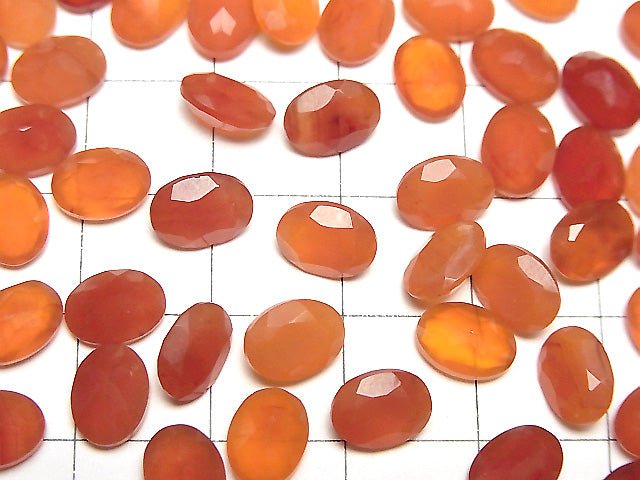 [Video]High Quality Carnelian AAA- Loose stone Oval Faceted 8x6mm 5pcs