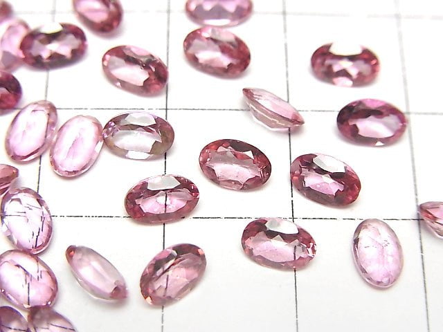 [Video]High Quality Pink Topaz AAA Loose stone Oval Faceted 6x4mm 10pcs