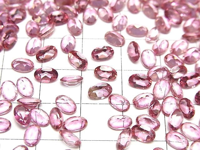 [Video]High Quality Pink Topaz AAA Loose stone Oval Faceted 6x4mm 10pcs