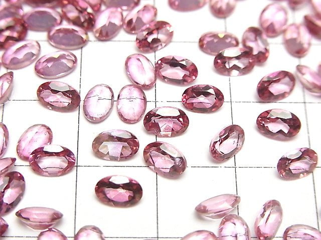 [Video]High Quality Pink Topaz AAA Loose stone Oval Faceted 6x4mm 10pcs