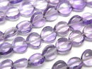 [Video] High Quality Amethyst AAA Vertical Hole Heart 6x6mm half or 1strand beads (aprx.6inch / 16cm)
