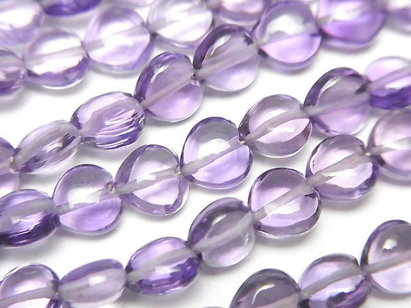 [Video] High Quality Amethyst AAA Vertical Hole Heart 6x6mm half or 1strand beads (aprx.6inch / 16cm)