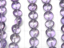 [Video] High Quality Amethyst AAA Vertical Hole Heart 6x6mm half or 1strand beads (aprx.6inch / 16cm)