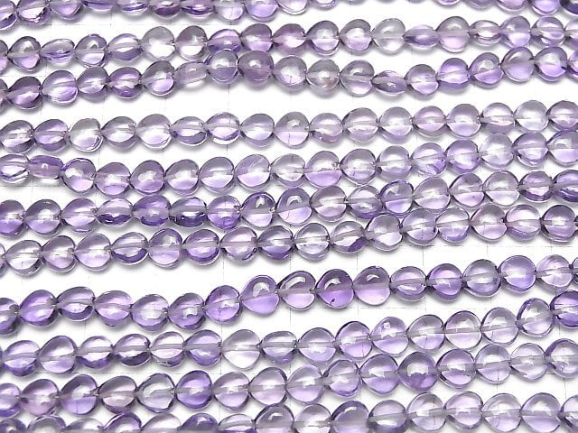 [Video] High Quality Amethyst AAA Vertical Hole Heart 6x6mm half or 1strand beads (aprx.6inch / 16cm)