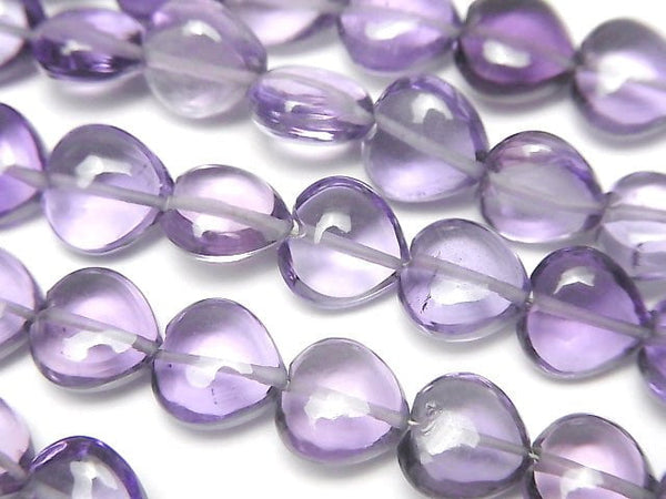 [Video] High Quality Amethyst AAA Vertical Hole Heart 8x8mm half or 1strand beads (aprx.6inch / 15cm)