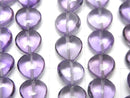 [Video] High Quality Amethyst AAA Vertical Hole Heart 8x8mm half or 1strand beads (aprx.6inch / 15cm)