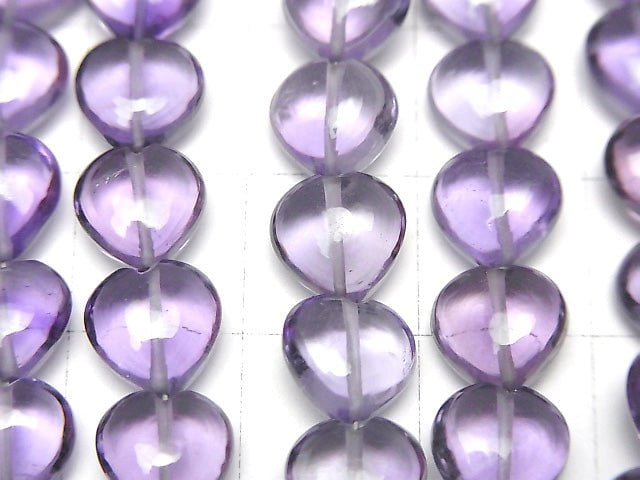 [Video] High Quality Amethyst AAA Vertical Hole Heart 8x8mm half or 1strand beads (aprx.6inch / 15cm)