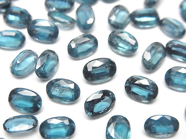 [Video]High Quality Indigo Blue Kyanite AAA- Loose stone Oval Faceted 7x5mm 2pcs