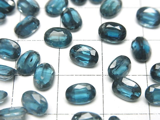 [Video]High Quality Indigo Blue Kyanite AAA- Loose stone Oval Faceted 7x5mm 2pcs