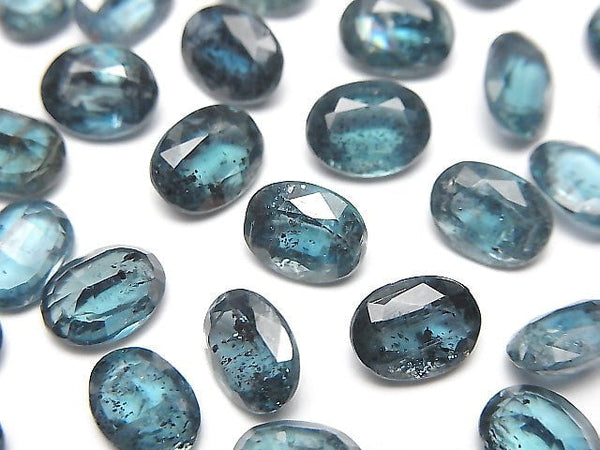 [Video]High Quality Indigo Blue Kyanite AAA- Loose stone Oval Faceted 8x6mm 2pcs