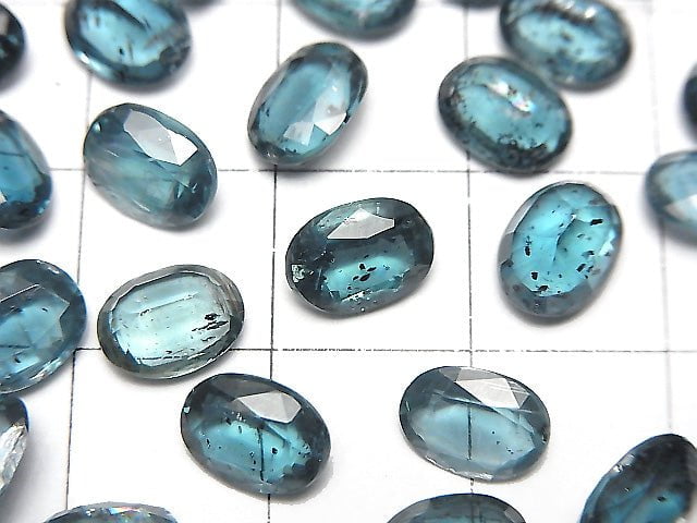 [Video]High Quality Indigo Blue Kyanite AAA- Loose stone Oval Faceted 8x6mm 2pcs