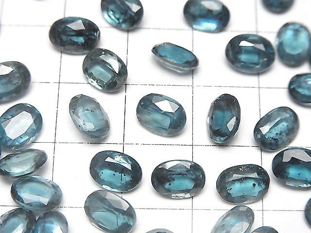 [Video]High Quality Indigo Blue Kyanite AAA- Loose stone Oval Faceted 8x6mm 2pcs