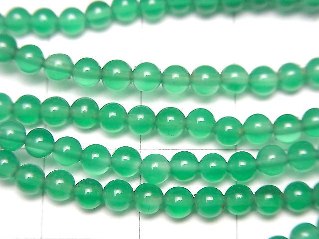 [Video] Green Onyx AAA Round 3mm 1strand beads (aprx.15inch / 37cm)