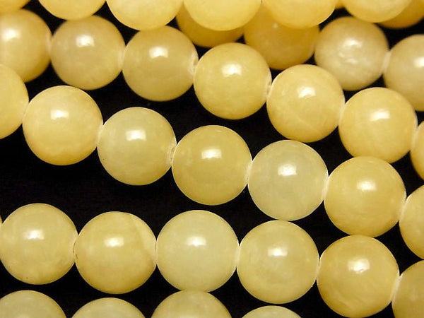 [Video] Yellow Jade Round 8mm 1strand beads (aprx.15inch/36cm)