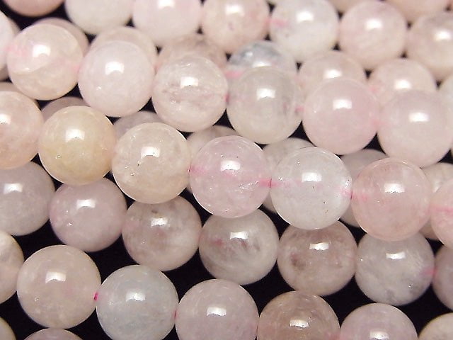 [Video] Morganite AA Round 8mm 1strand beads (aprx.15inch/37cm)