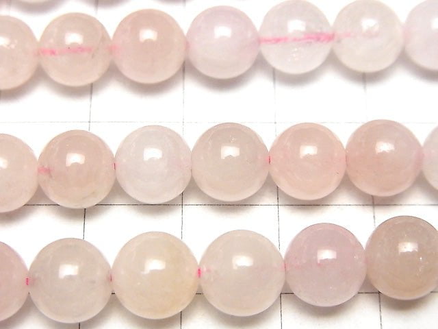 [Video] Morganite AA Round 8mm 1strand beads (aprx.15inch/37cm)