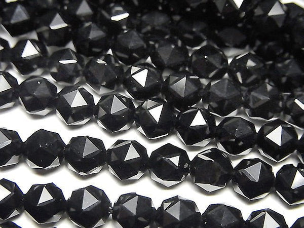 High Quality! 1strand $7.79! Onyx AAA Star Faceted Round 6mm 1strand beads (aprx.15inch / 37cm)