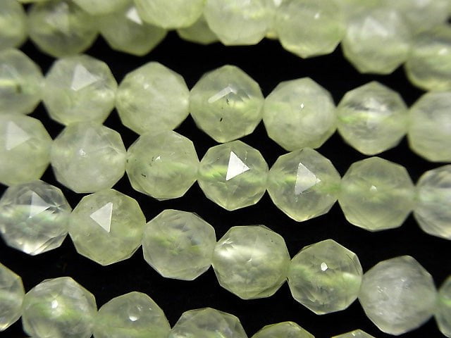 High Quality! 1strand $15.99! Prehnite AAA- Star Faceted Round 6mm 1strand beads (aprx.15inch / 38cm)