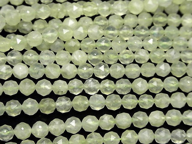 High Quality! 1strand $15.99! Prehnite AAA- Star Faceted Round 6mm 1strand beads (aprx.15inch / 38cm)