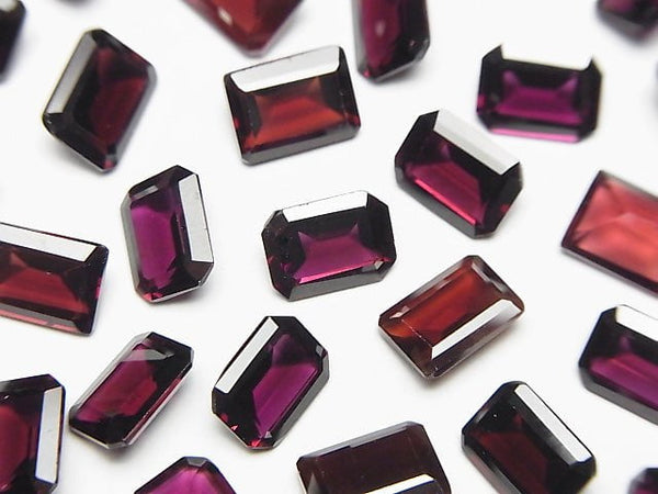 [Video]High Quality Mozambique Garnet AAA Loose stone Rectangle Faceted 8x6mm 4pcs