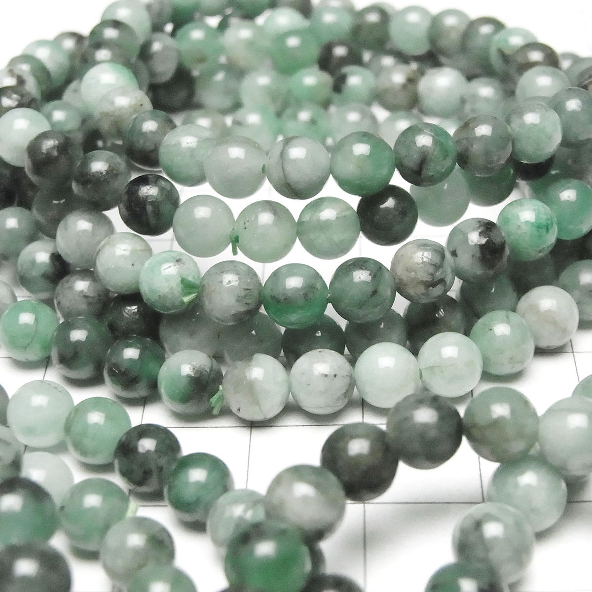Bracelet en émeraude brésilienne AA+ ronde 6 mm