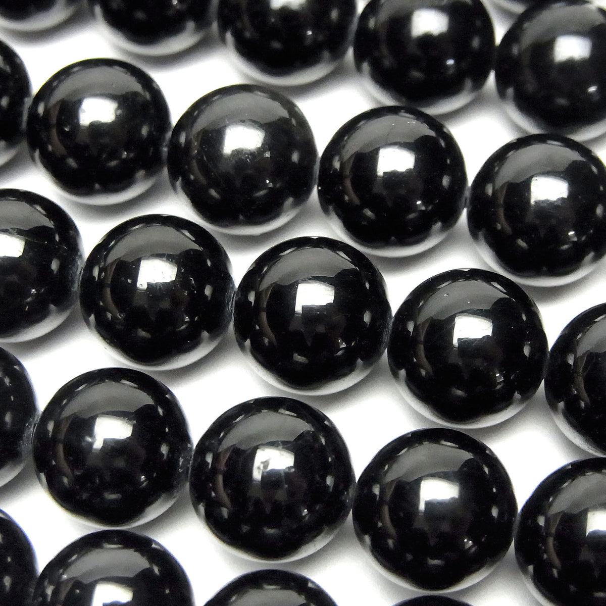 Black Tourmaline AAA- Round 10mm half or 1strand beads (aprx.15inch/36cm)