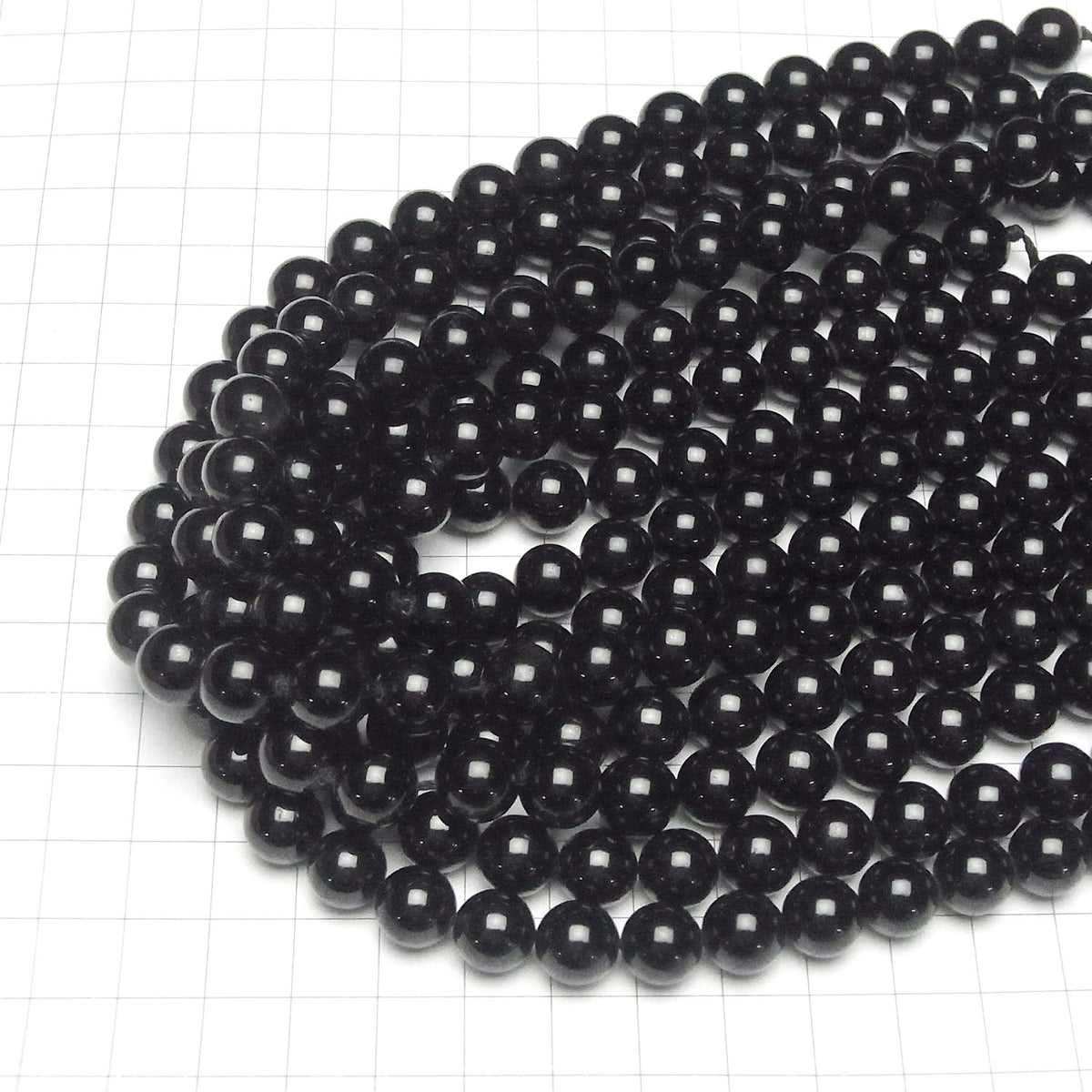 Black Tourmaline AAA- Round 10mm half or 1strand beads (aprx.15inch/36cm)