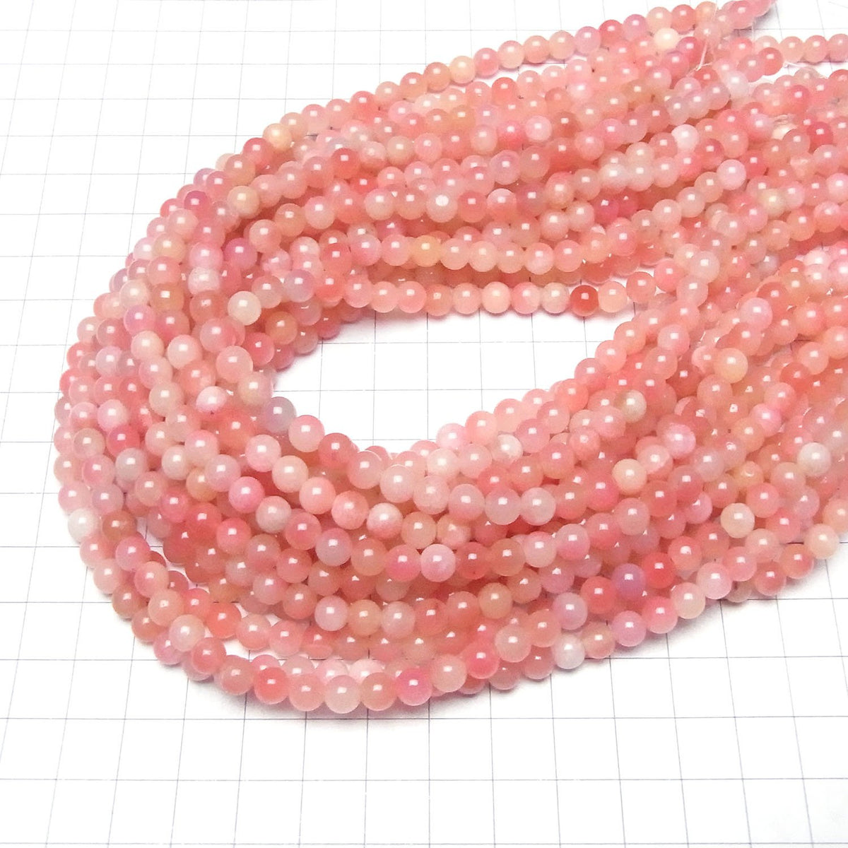 Pink & Yellow Jade Round 6mm 1strand beads (aprx.15inch / 36cm)