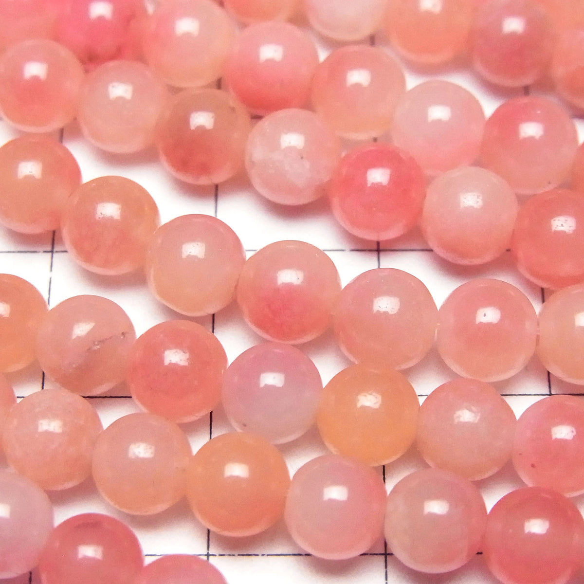 Pink & Yellow Jade Round 6mm 1strand beads (aprx.15inch / 36cm)