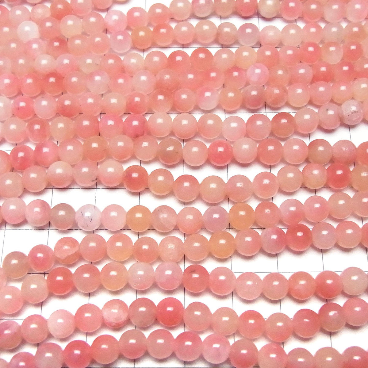 Pink & Yellow Jade Round 6mm 1strand beads (aprx.15inch / 36cm)