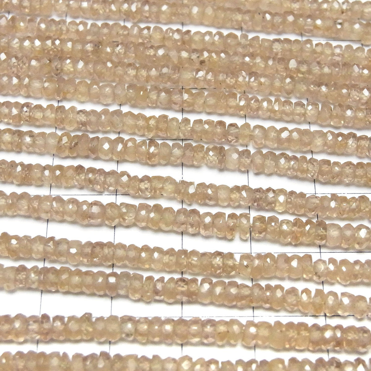 High Quality! Natural Zircon AAA- Faceted Button Rondelle half or 1strand beads (aprx.13inch/32cm)