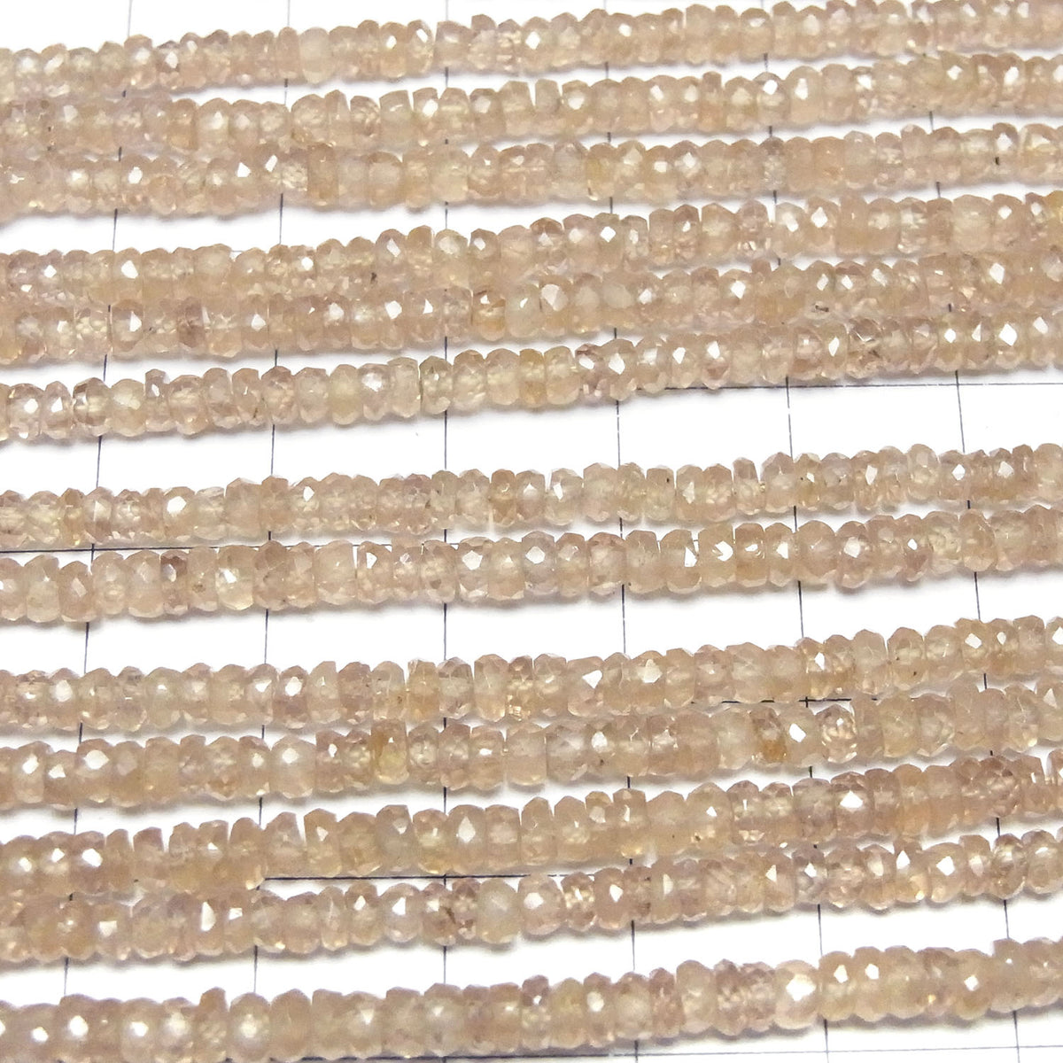 High Quality! Natural Zircon AAA- Faceted Button Rondelle half or 1strand beads (aprx.13inch/32cm)