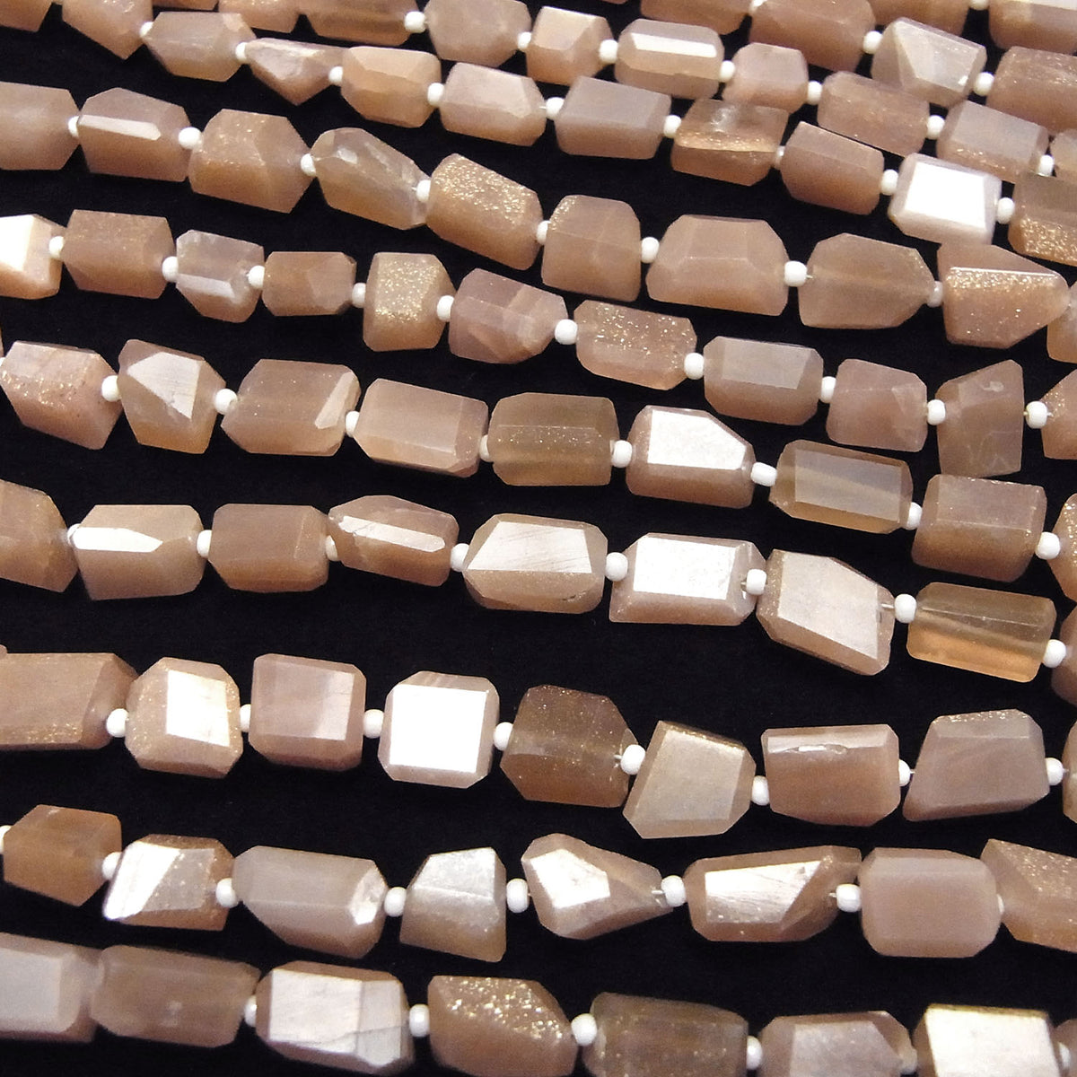 High Quality Orange Moonstone AAA- Faceted Nugget 1strand beads (aprx.12inch/30cm)