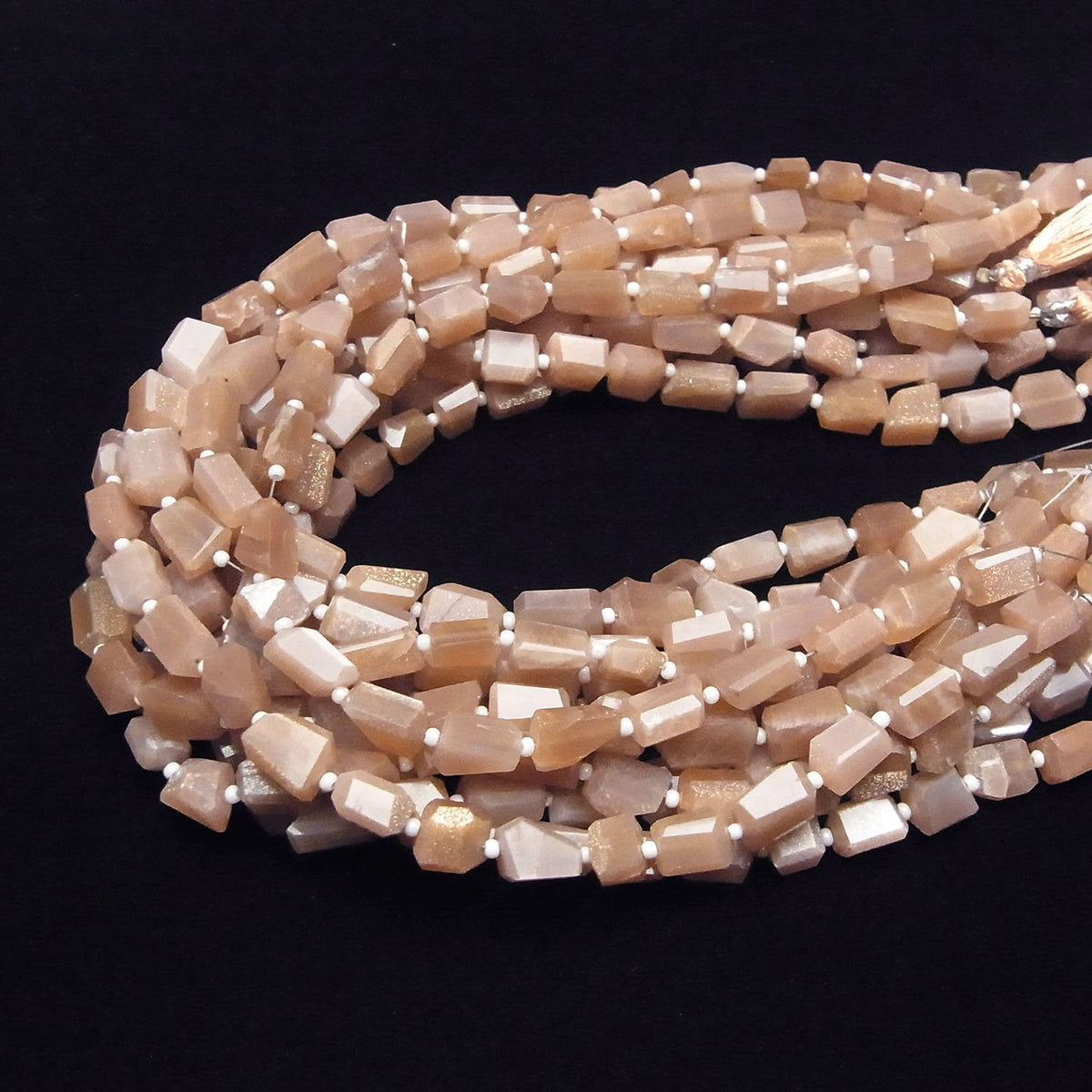 High Quality Orange Moonstone AAA- Faceted Nugget 1strand beads (aprx.12inch/30cm)