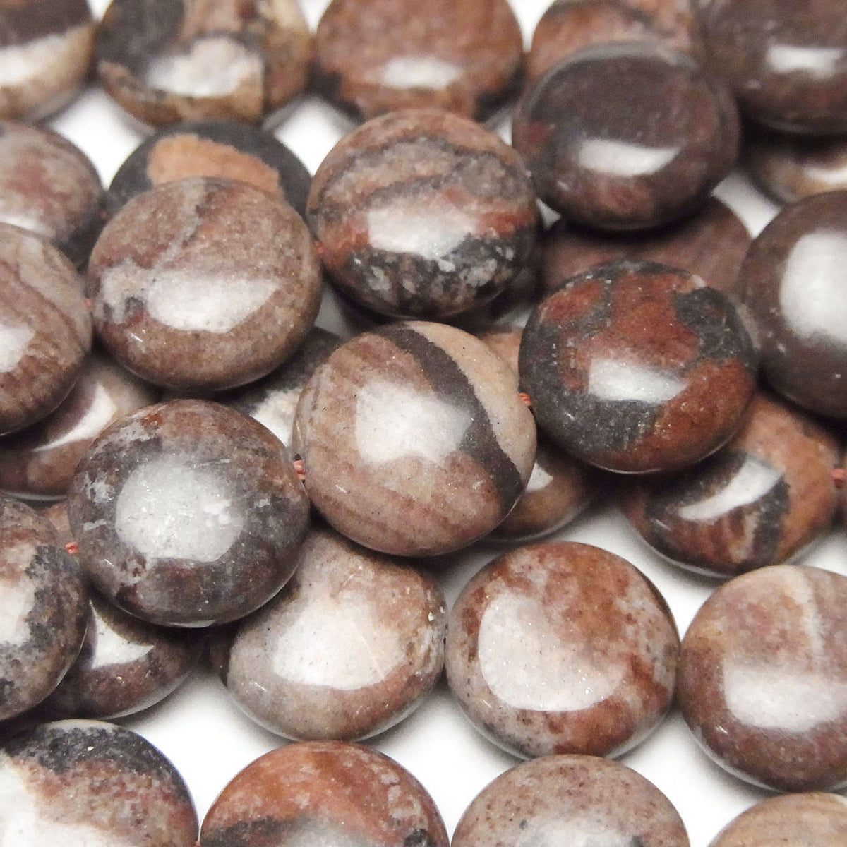 1strand $7.79! Red Picture Jasper Coin 12x12x6mm 1strand beads (aprx.15inch / 37cm)