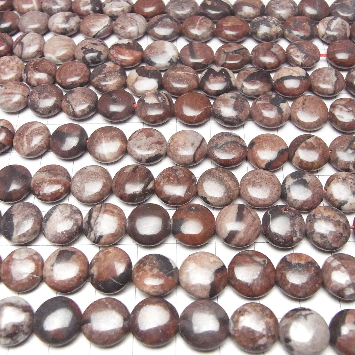 1strand $7.79! Red Picture Jasper Coin 12x12x6mm 1strand beads (aprx.15inch / 37cm)