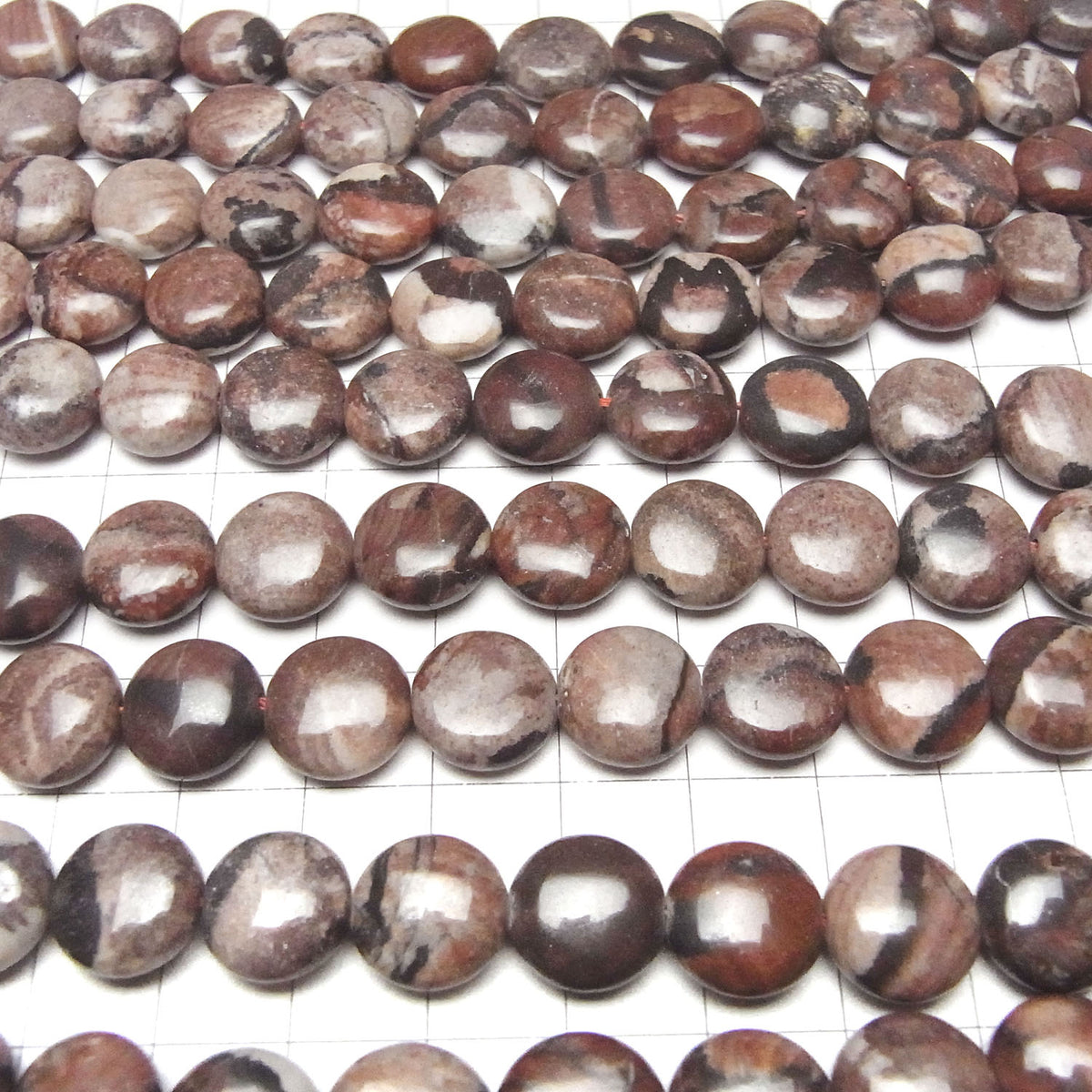 1strand $7.79! Red Picture Jasper Coin 12x12x6mm 1strand beads (aprx.15inch / 37cm)