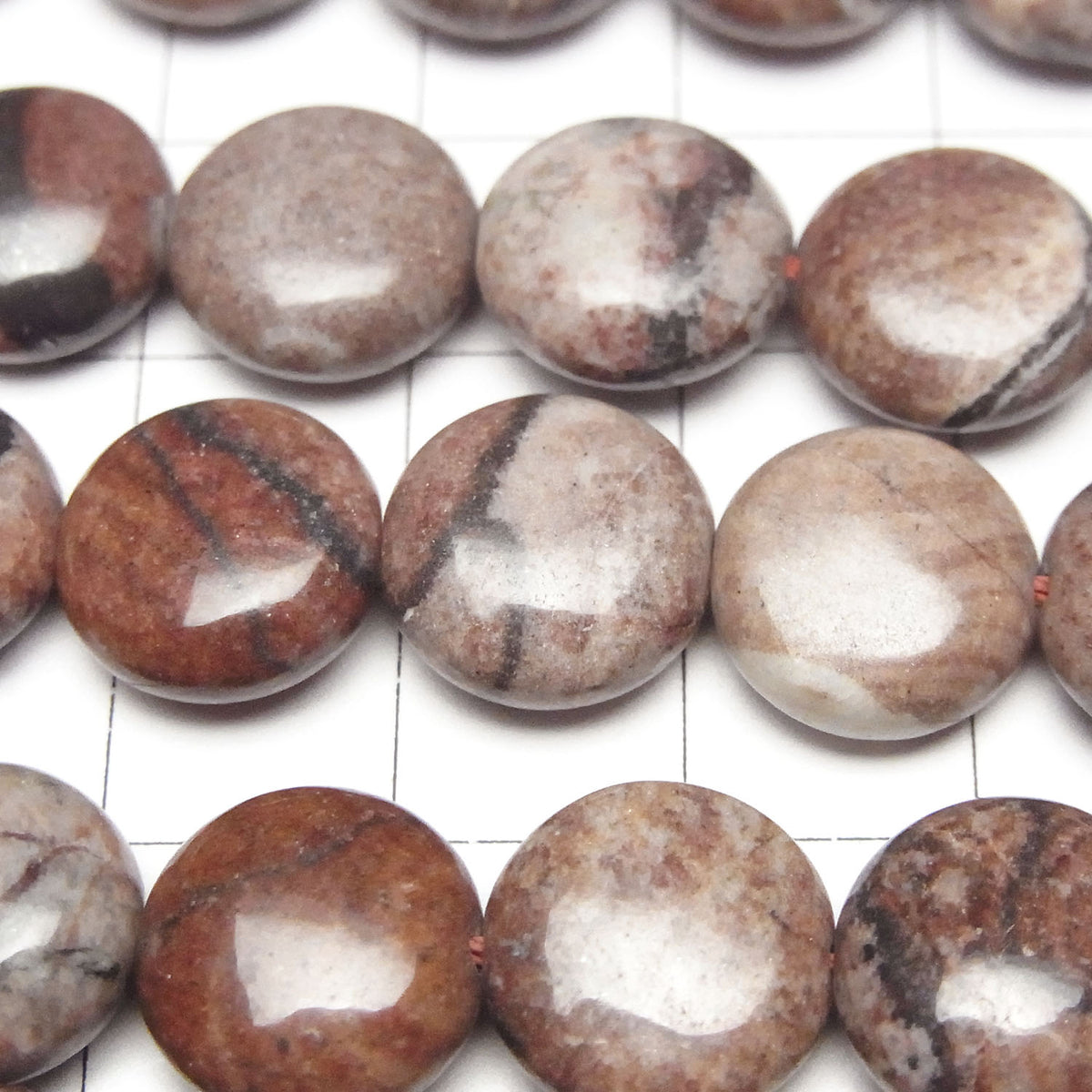 1strand $7.79! Red Picture Jasper Coin 12x12x6mm 1strand beads (aprx.15inch / 37cm)
