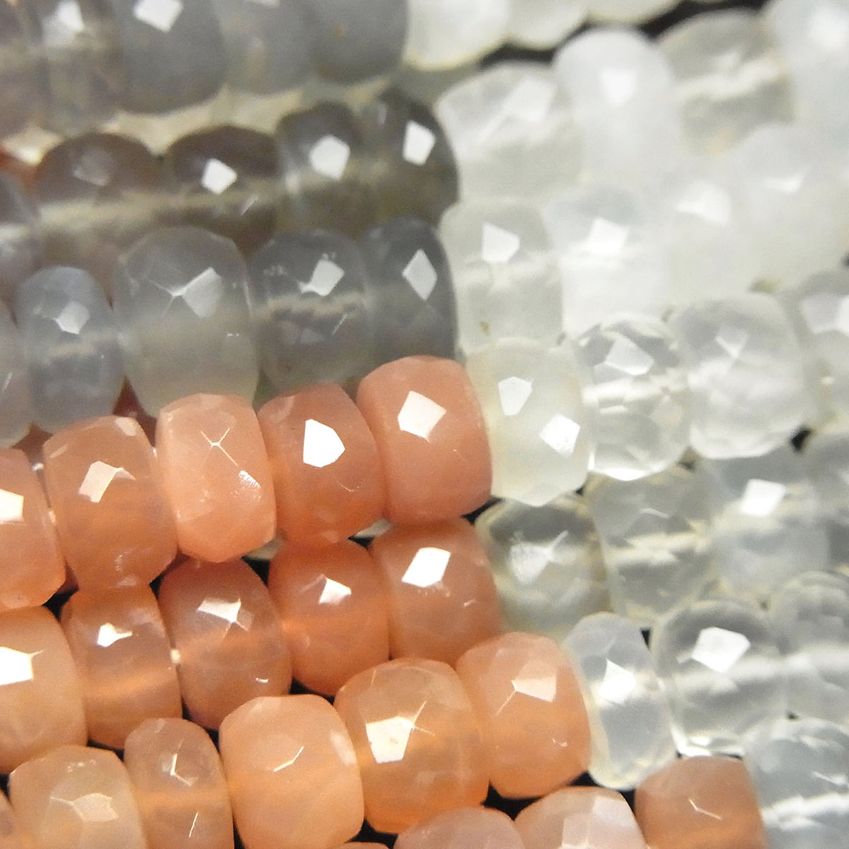 High Quality Multi Color Moonstone AAA Faceted Button Rondelle 6x6x3mm half or 1strand beads (aprx.14inch/35cm)