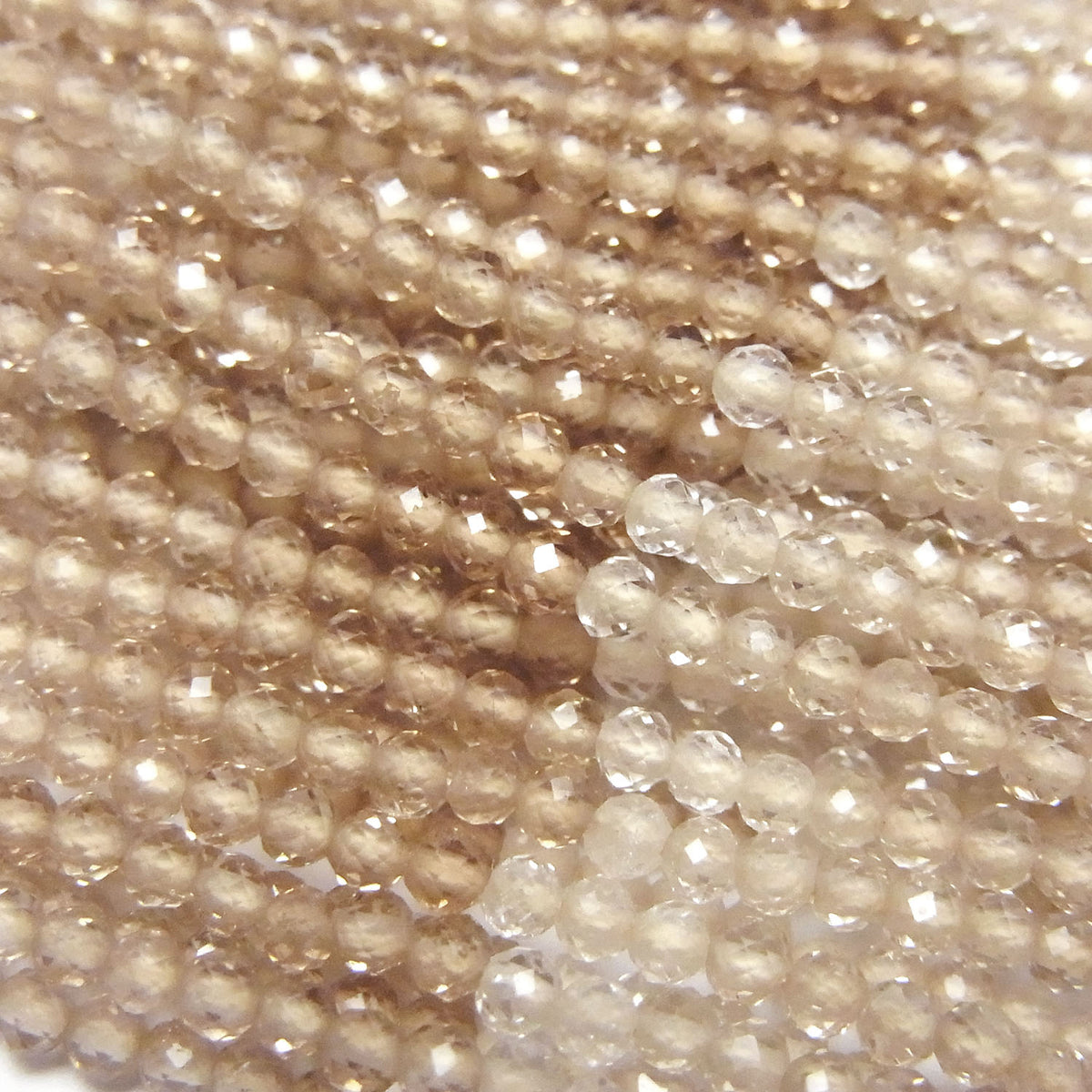 Haute Qualité ! Topaze Brune AAA Ronde Semi Facettée 2.5mm 1 fil de perles (env. 12inch / 30cm)