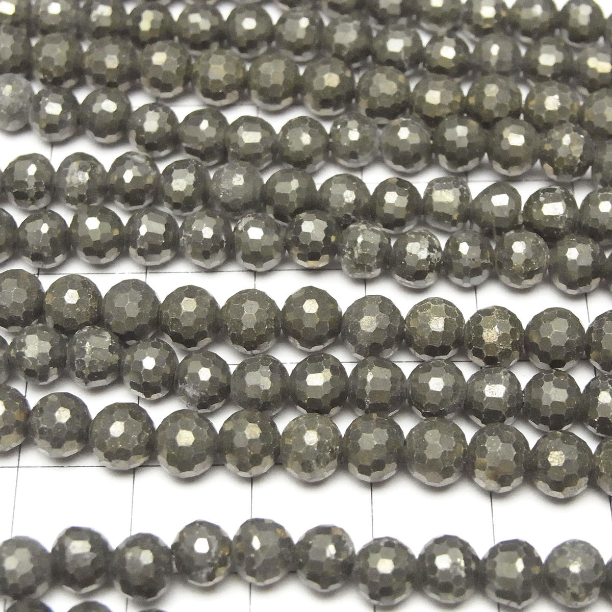 High Quality! Pyrite AAA 128Faceted Round 6mm half or 1strand beads (aprx.15inch/36cm)